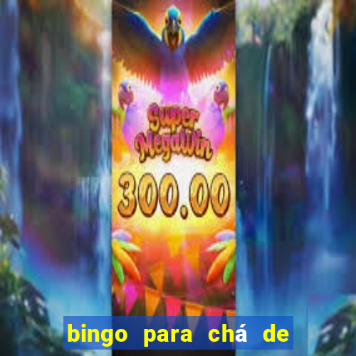 bingo para chá de bebê para imprimir grátis