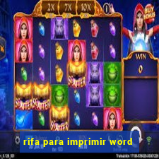 rifa para imprimir word