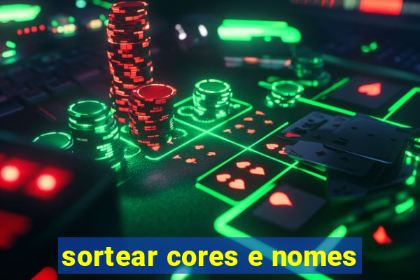 sortear cores e nomes